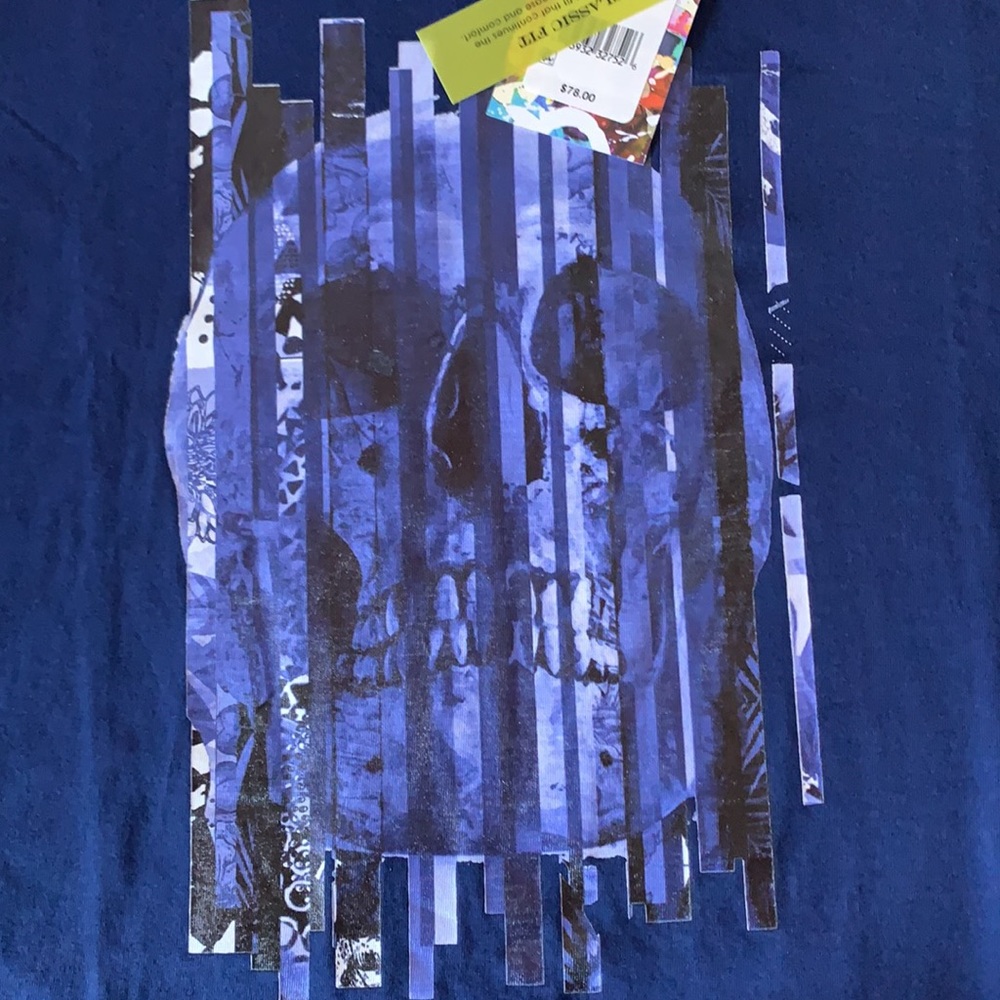 Robert Graham skull navy blue tee shirt BEYER - Picture 5 of 5